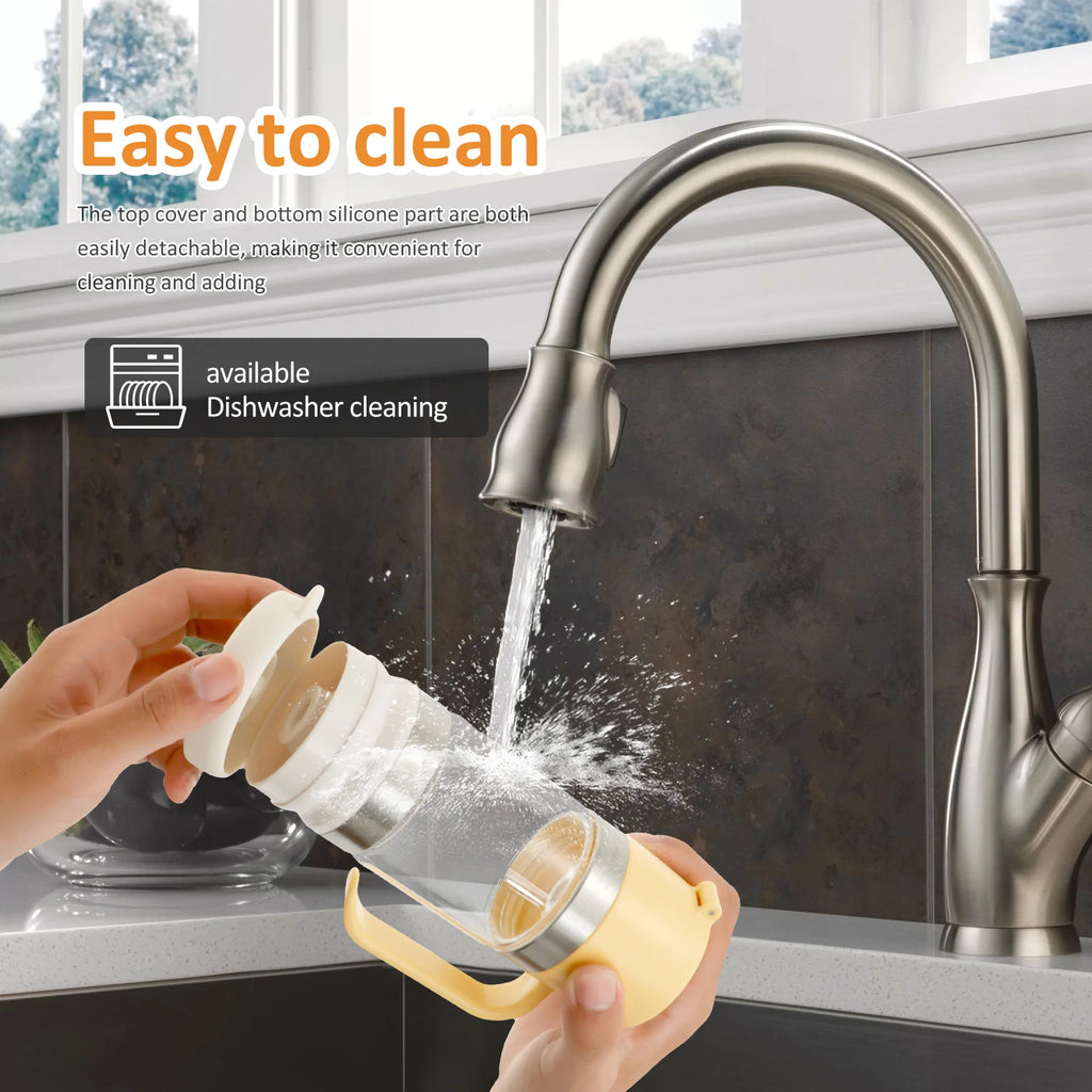 Honey Dispenser Glass Maple Syrup Dispenser with Handle No Drip Honey Dispenser Jar Multifunctional Oil Bottle Kitchen Tool