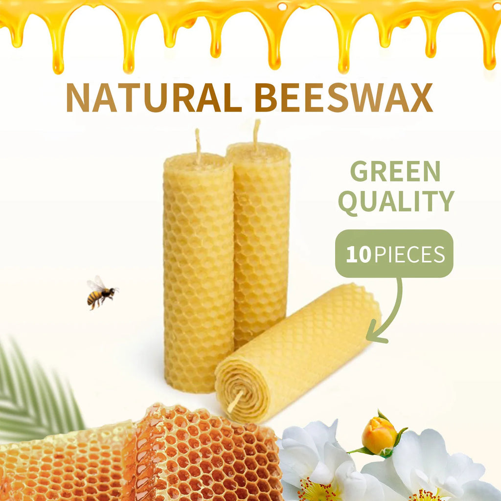 10/20/30pcs Beeswax Sheets Candle Making Craft DIY Kits Honey Candles Maker Full Bees Wax Honeycomb Beekeeping Foundation Sheets