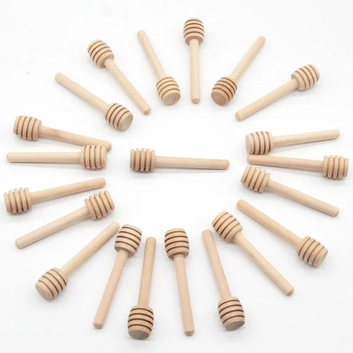8/10/16CM Wooden Stirrers Honey Dipper Wood Honey Spoon Stick Honey Jar Stick Collect Dispense Honey Wedding Party Gif