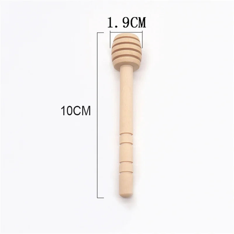 8/10/16CM Wooden Stirrers Honey Dipper Wood Honey Spoon Stick Honey Jar Stick Collect Dispense Honey Wedding Party Gif