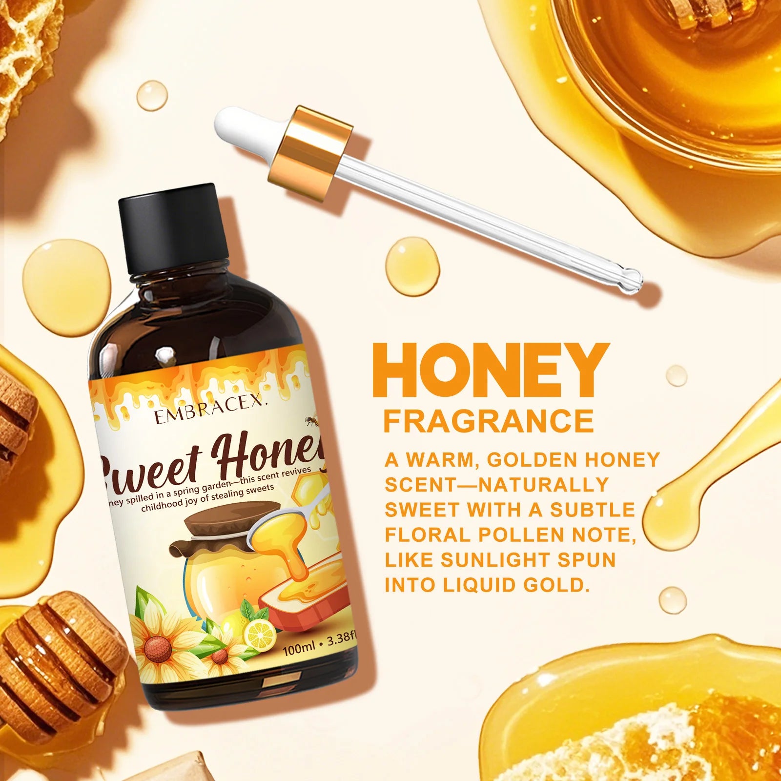 100ml Honey Essential Oil Moisturisation  For Diffusers Candles Making Gift To Friends Sweet Aromatherapy