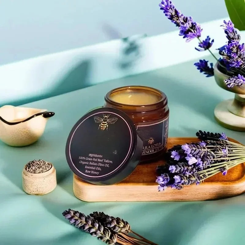Organic Grass Fed Beef With Raw Honey Moisturizing Cream For Soft Smooth Skin Handmade All-Natural Moisturizer Skin