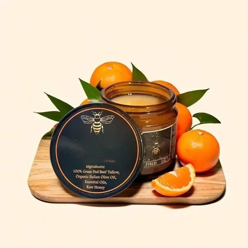 Organic Grass Fed Beef With Raw Honey Moisturizing Cream For Soft Smooth Skin Handmade All-Natural Moisturizer Skin